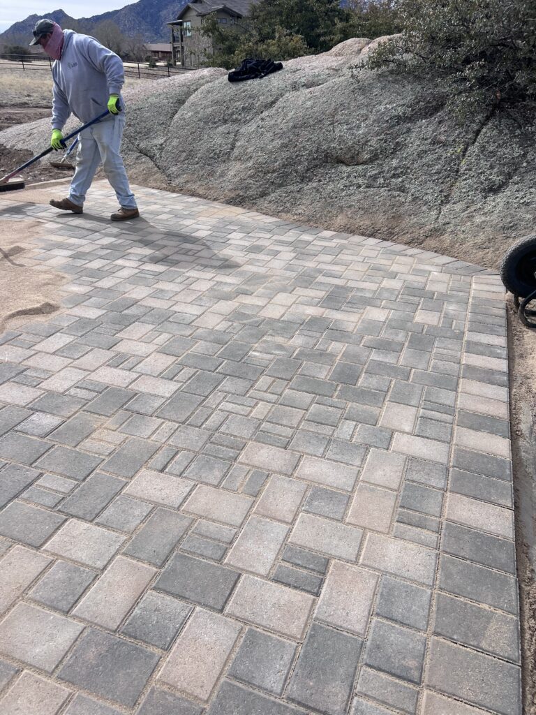 Paver patio installation in Central Arizona for custom outdoor living spaces